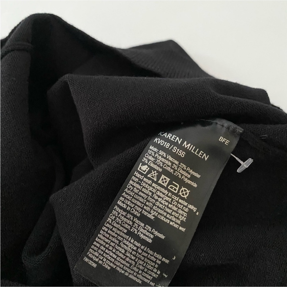 Karenn Millen Sweater Crystal Collar Knit Collection Black New size 0 - Picture 11 of 14